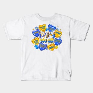 Down Syndrome Heart Candy, Down Syndrome Awareness, Love Down Syndrome Kids T-Shirt